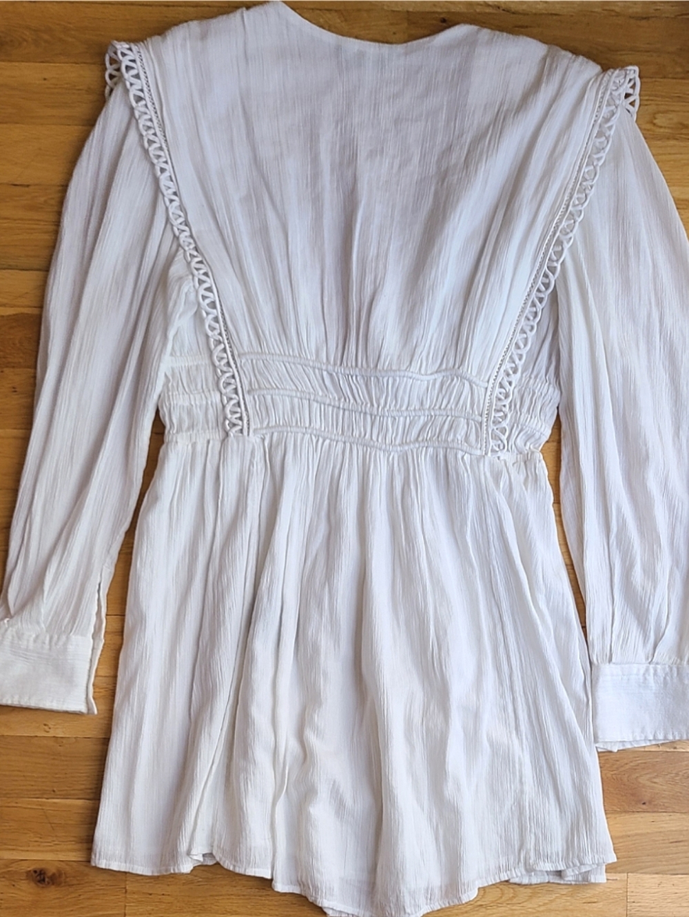 🆕️Isabel Marant Yaxo White Mini Dress French Boho Resortwear Love Parisian - Picture 8 of 16